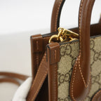 Gucci Handbag GG Supreme Interlocking G Brown Gold 2-Way Bag — view 7