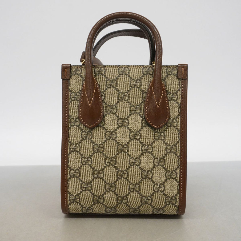 Gucci Handbag GG Supreme Interlocking G Brown Gold 2-Way Bag — view 8