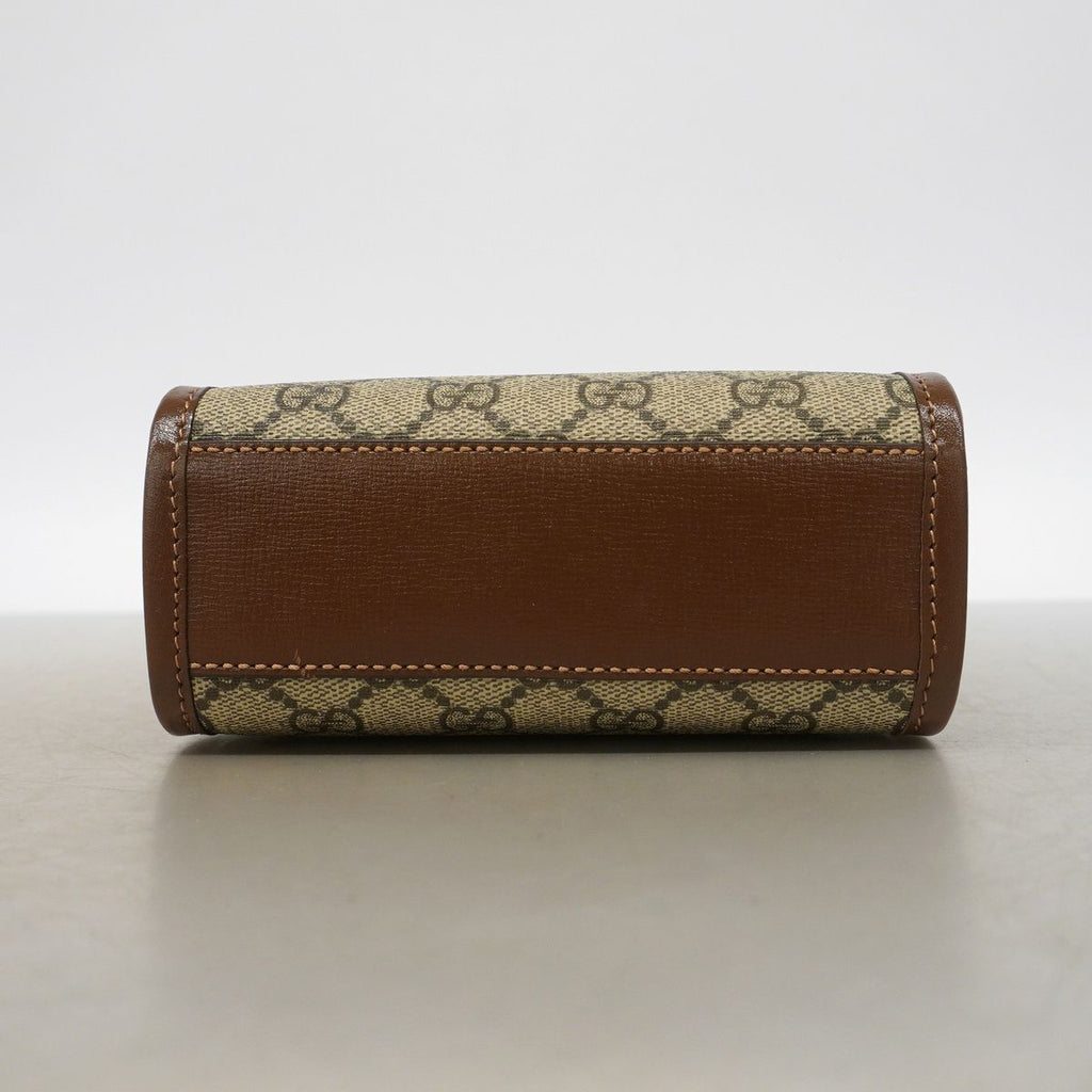 Gucci Handbag GG Supreme Interlocking G Brown Gold 2-Way Bag — view 3