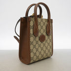 Gucci Handbag GG Supreme Interlocking G Brown Gold 2-Way Bag — view 2