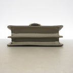 Gucci Shoulder Bag Interlocking G Leather Gray Champagne Gold — view 3