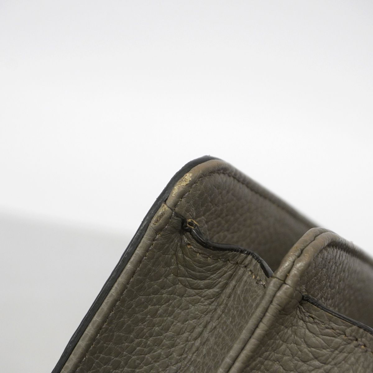Gucci Shoulder Bag Interlocking G Leather Gray Champagne Gold — view 7
