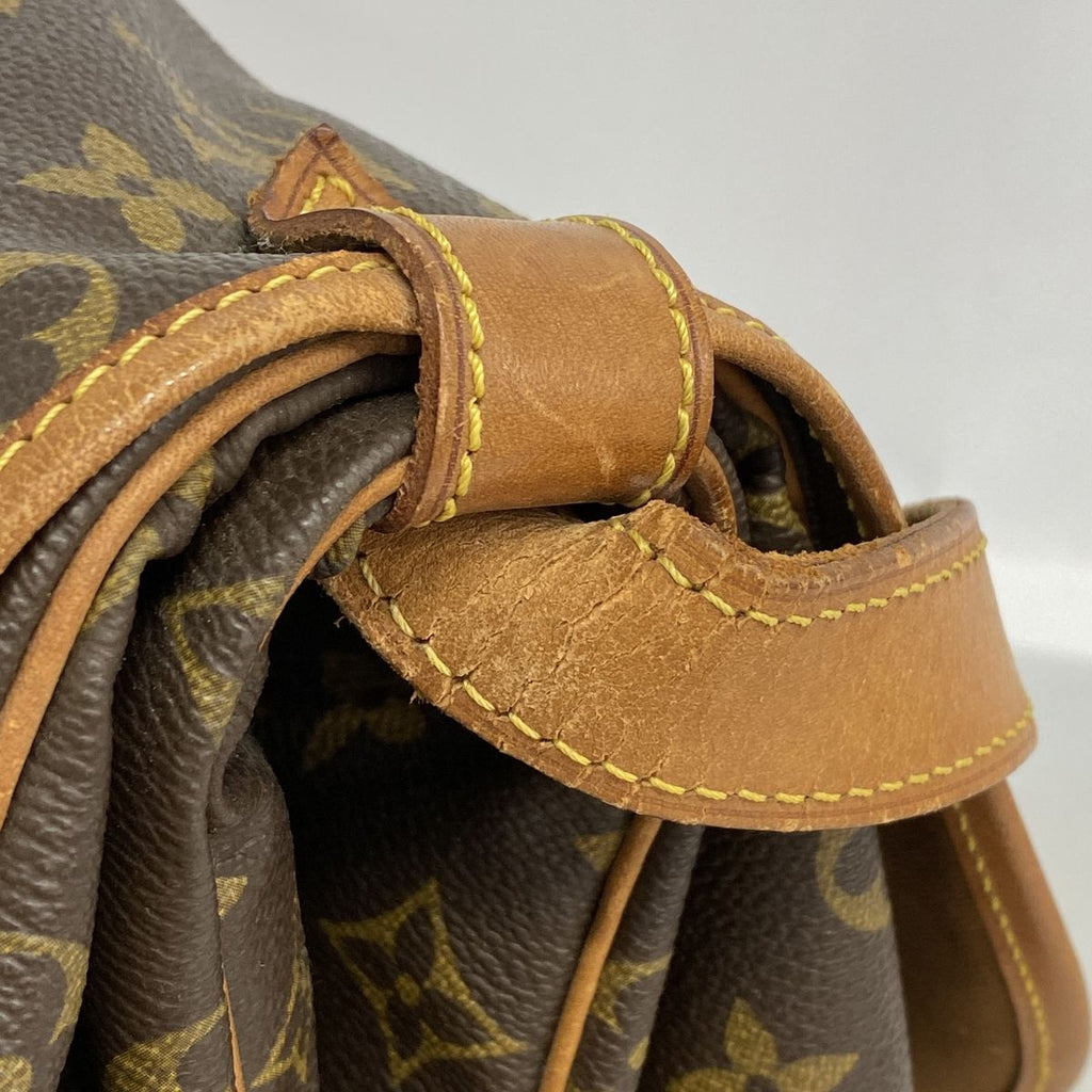 Louis Vuitton Shoulder Bag Monogram Saumur 35 Brown — view 6