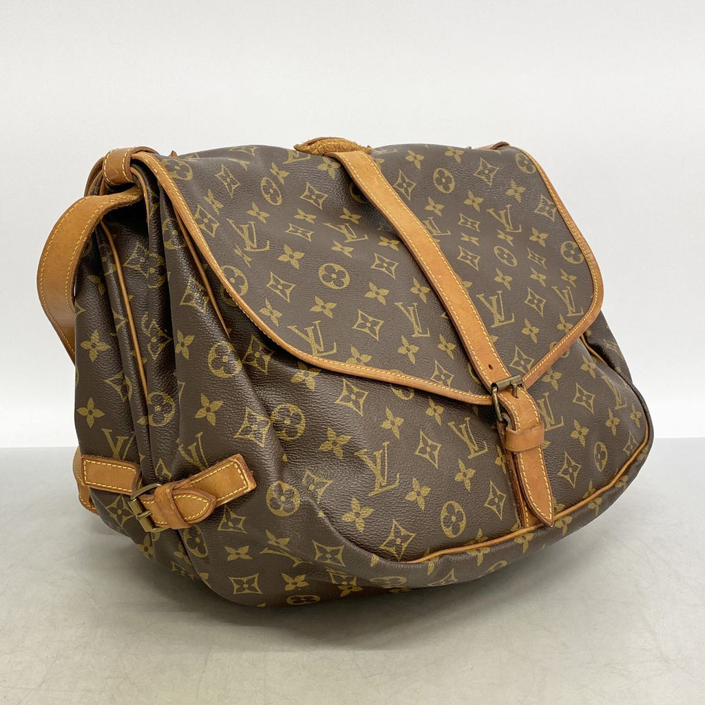 Louis Vuitton Shoulder Bag Monogram Saumur 35 Brown — view 2