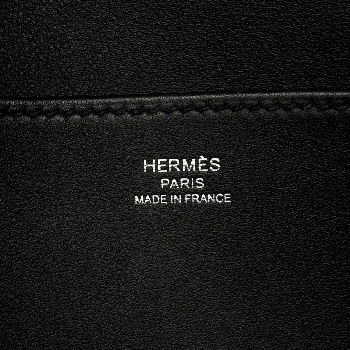 Hermes Handbag Halzan Mini Swift Black Silver 2-Way Bag — view 5