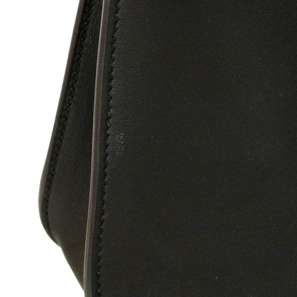 Hermes Handbag Halzan Mini Swift Black Silver 2-Way Bag — view 6