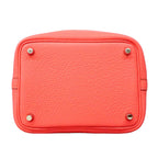 Hermes Handbag Picotin Lock PM Taurillon Clemence Rose Azalea Silver — view 3