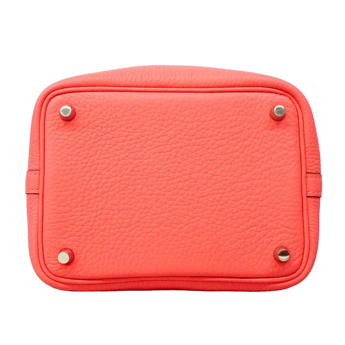 Hermes Handbag Picotin Lock PM Taurillon Clemence Rose Azalea Silver — view 3