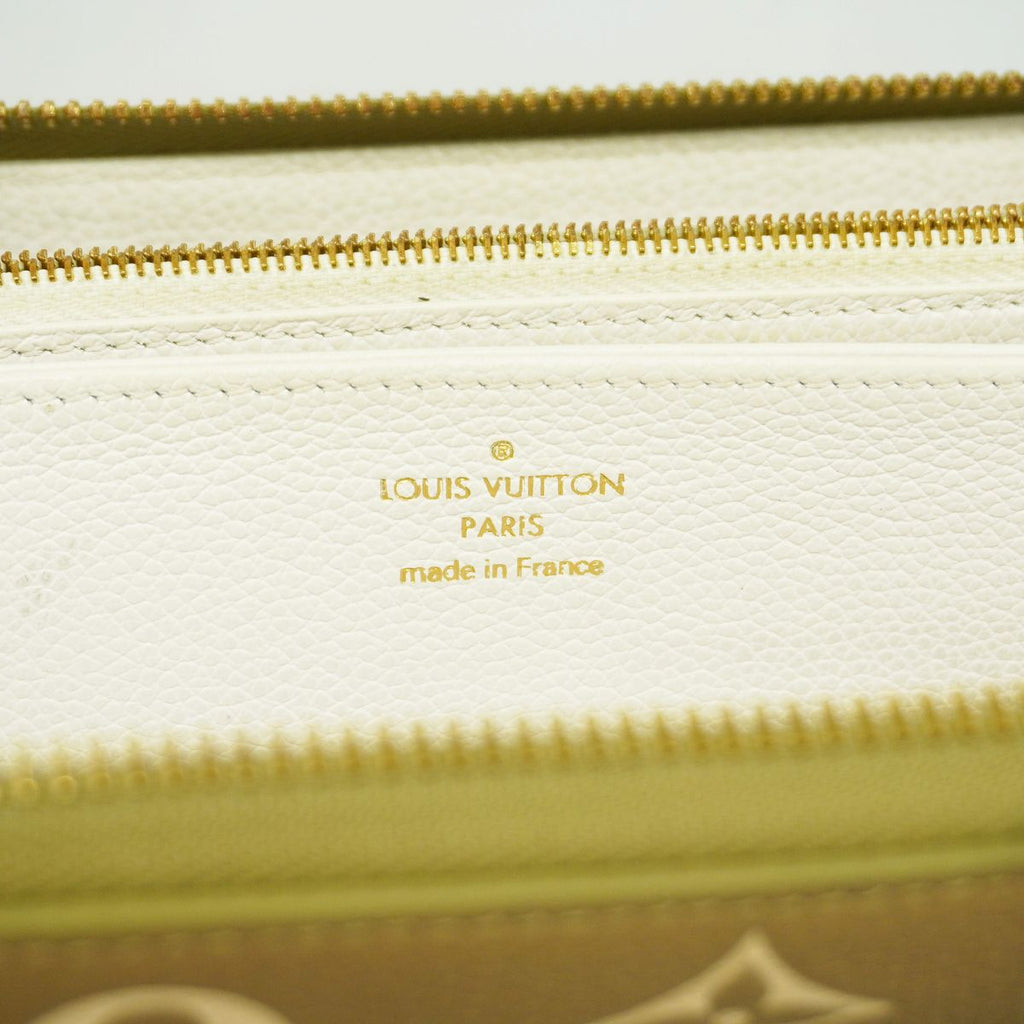 Louis Vuitton Wallet Monogram Empreinte Bicolor Zippy Khaki Beige — view 4