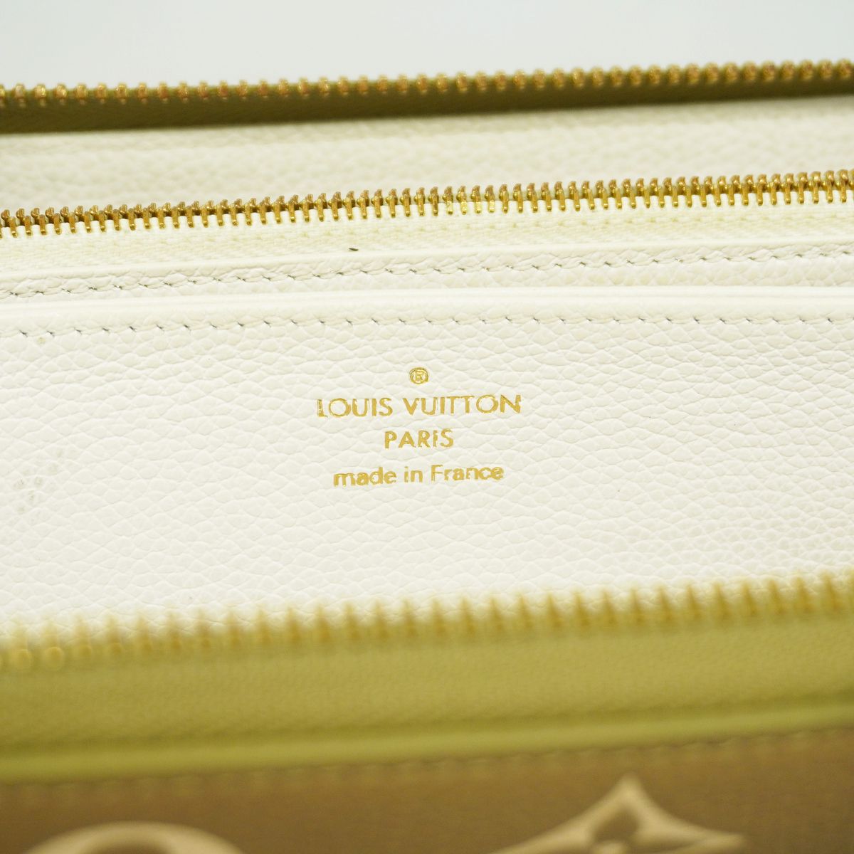 Louis Vuitton Wallet Monogram Empreinte Bicolor Zippy Khaki Beige — view 4