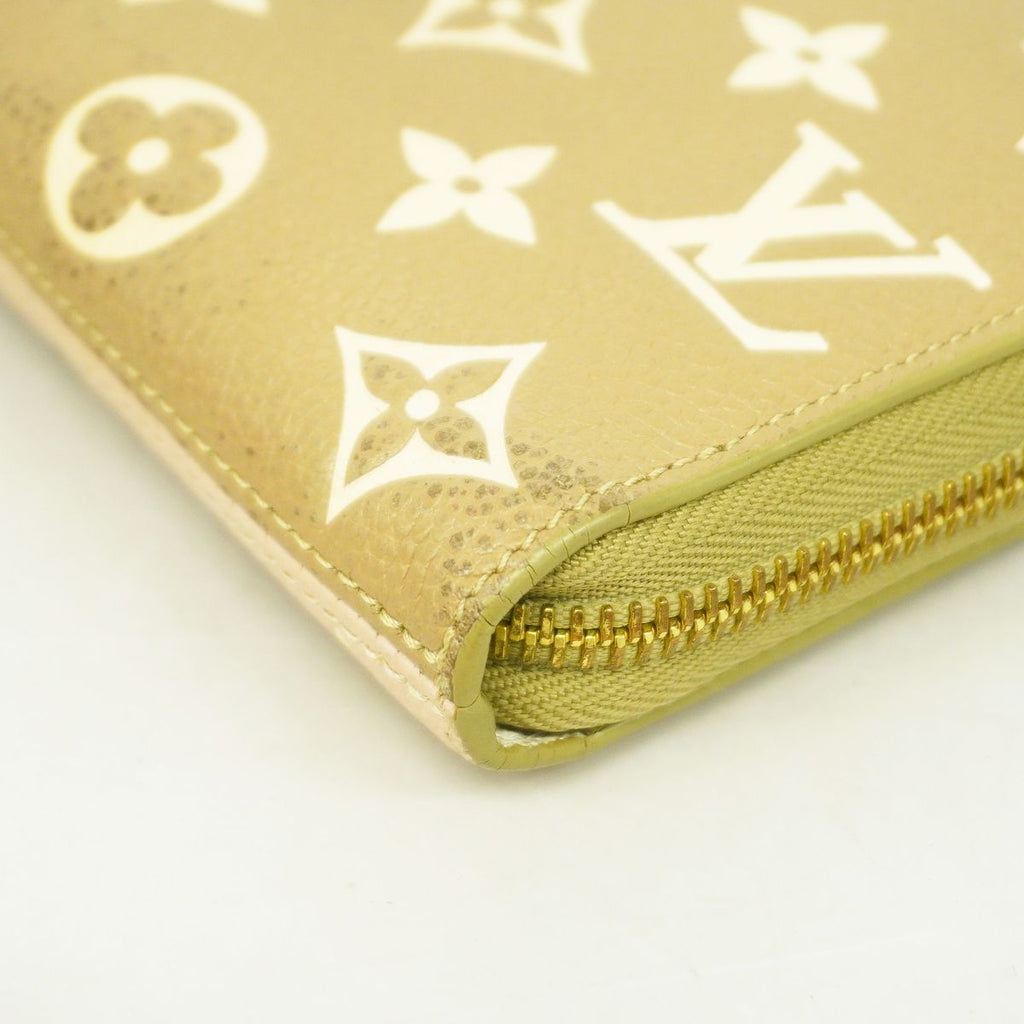 Louis Vuitton Wallet Monogram Empreinte Bicolor Zippy Khaki Beige — view 5