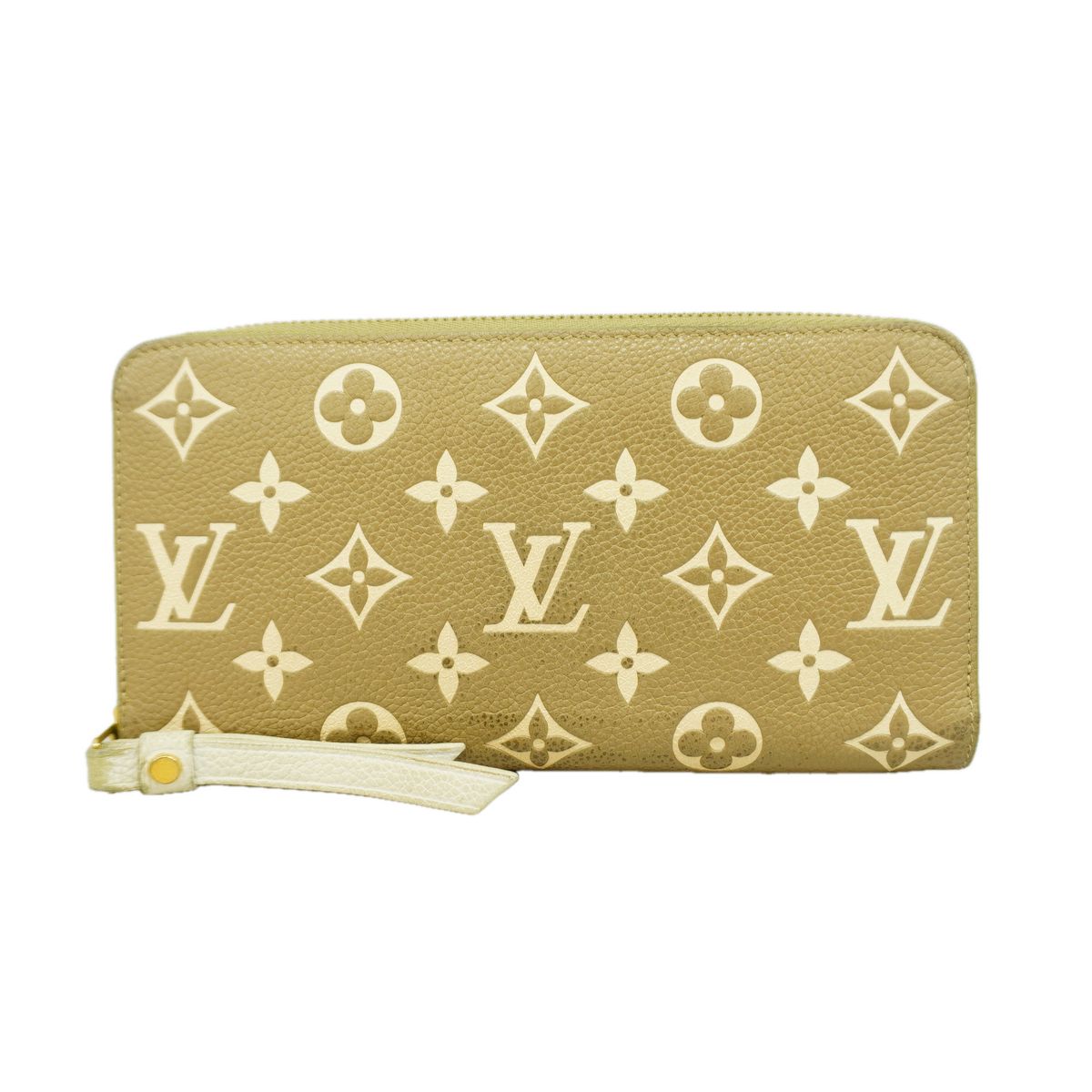 Louis Vuitton Wallet Monogram Empreinte Bicolor Zippy Khaki Beige