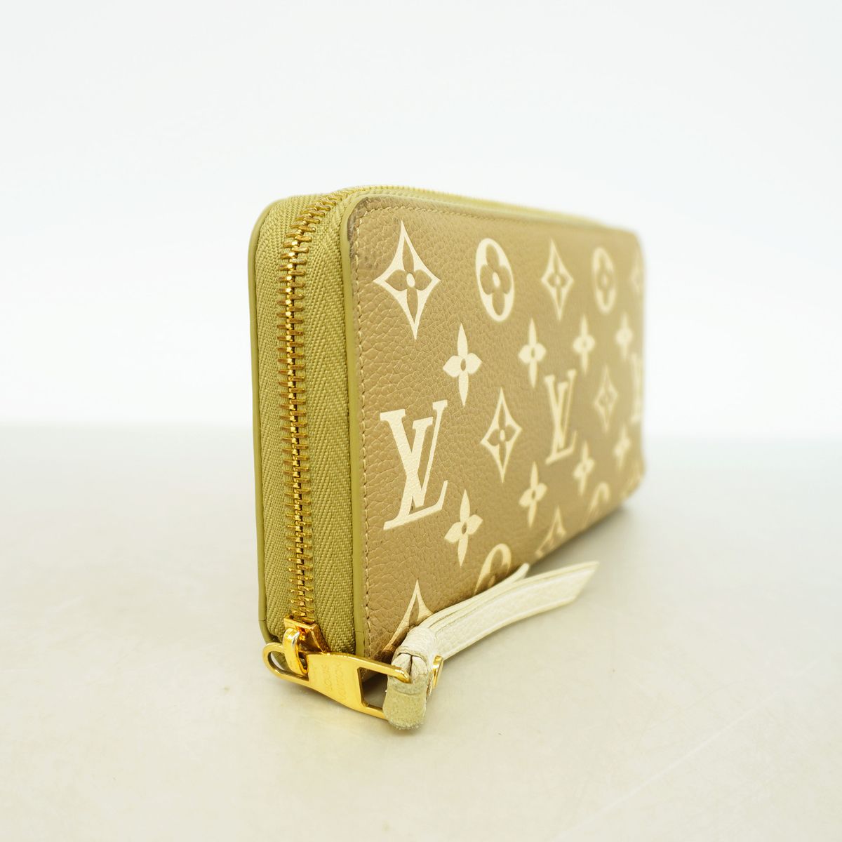 Louis Vuitton Wallet Monogram Empreinte Bicolor Zippy Khaki Beige — view 2