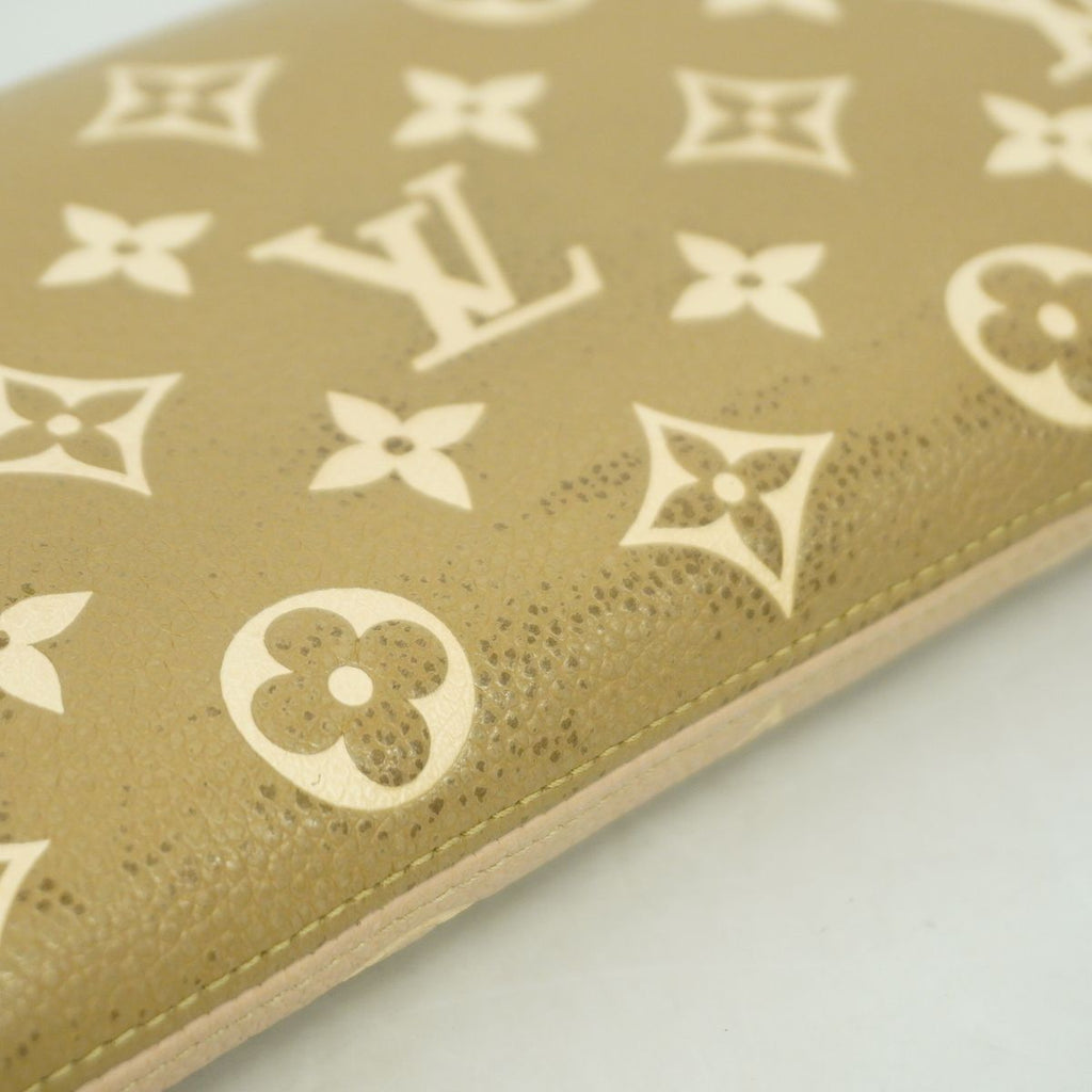 Louis Vuitton Wallet Monogram Empreinte Bicolor Zippy Khaki Beige — view 6