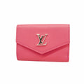 Louis Vuitton Trifold Wallet Taurillon Portefeuille Lock Mini Rose Miami