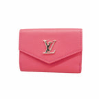 Louis Vuitton Trifold Wallet Taurillon Portefeuille Lock Mini Rose Miami