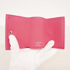 Louis Vuitton Trifold Wallet Taurillon Portefeuille Lock Mini Rose Miami — view 3