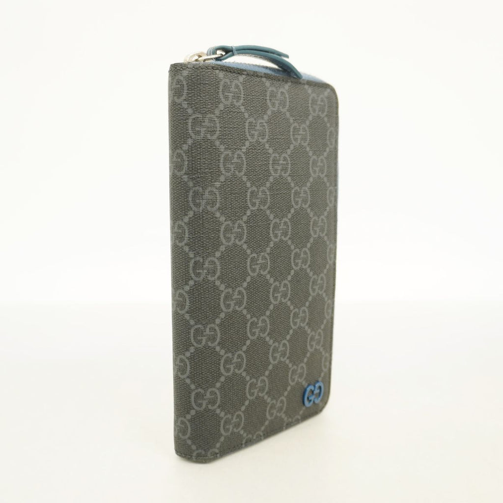 Gucci Wallet GG Supreme Blue Black Silver — view 2