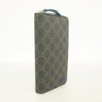 Gucci Wallet GG Supreme Blue Black Silver — view 2