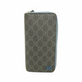 Gucci Wallet GG Supreme Blue Black Silver