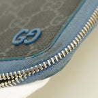 Gucci Wallet GG Supreme Blue Black Silver — view 7