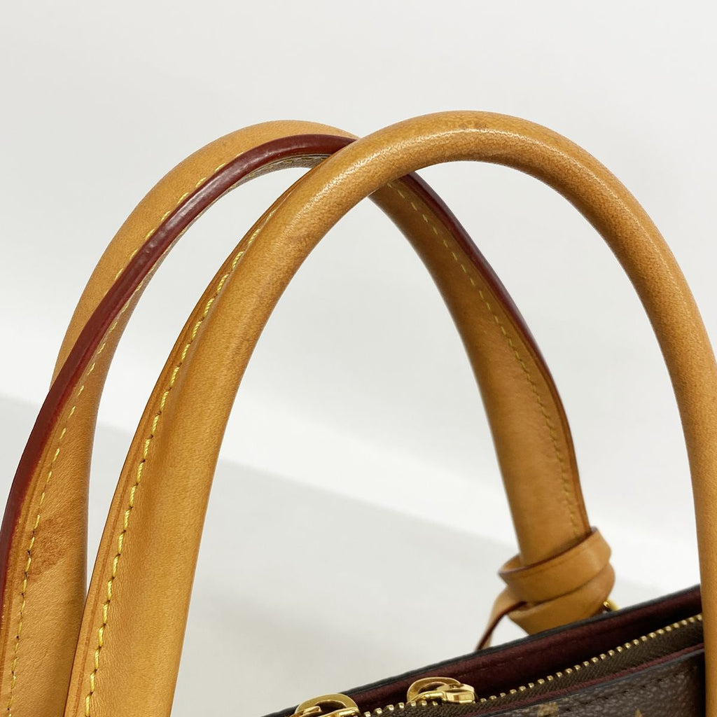 Louis Vuitton Handbag Monogram Flower Zipped Tote MM Brown 2-Way — view 7