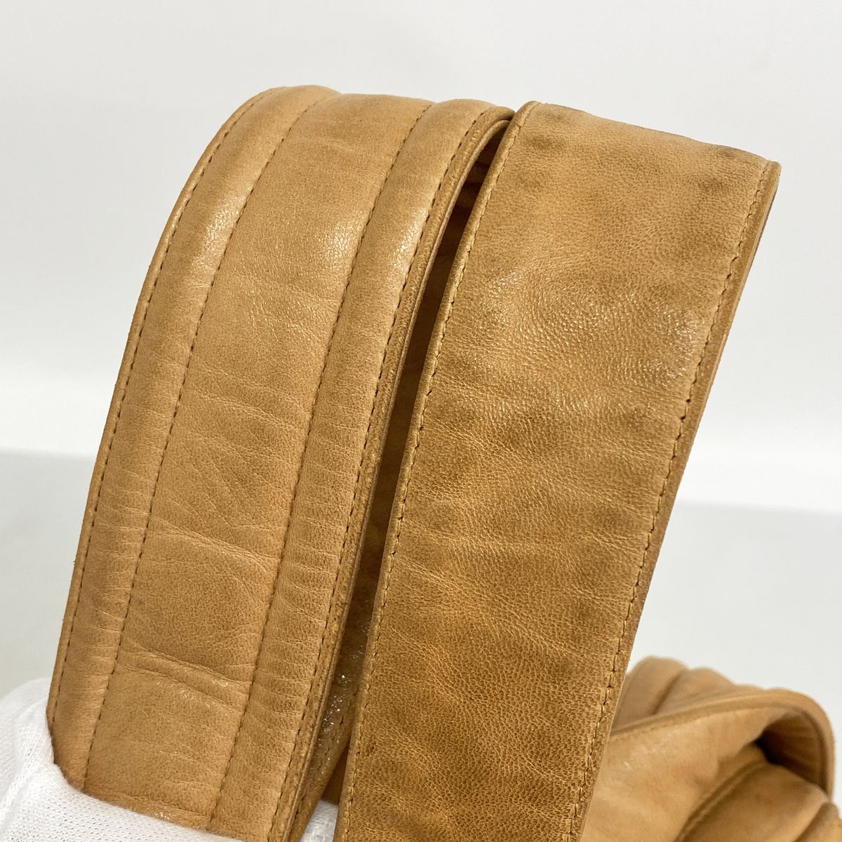 Chanel Shoulder Bag V-stitch Lambskin Brown Gold — view 7