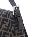 Fendi Zucca Mamma Baguette Beige Dark Brown Canvas les Shoulder Bag — view 6