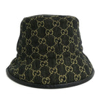 Gucci GG Denim Bucket Hat Black 59 Cotton Hat