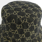 Gucci GG Denim Bucket Hat Black 59 Cotton Hat — view 5