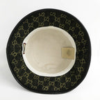 Gucci GG Denim Bucket Hat Black 59 Cotton Hat — view 4