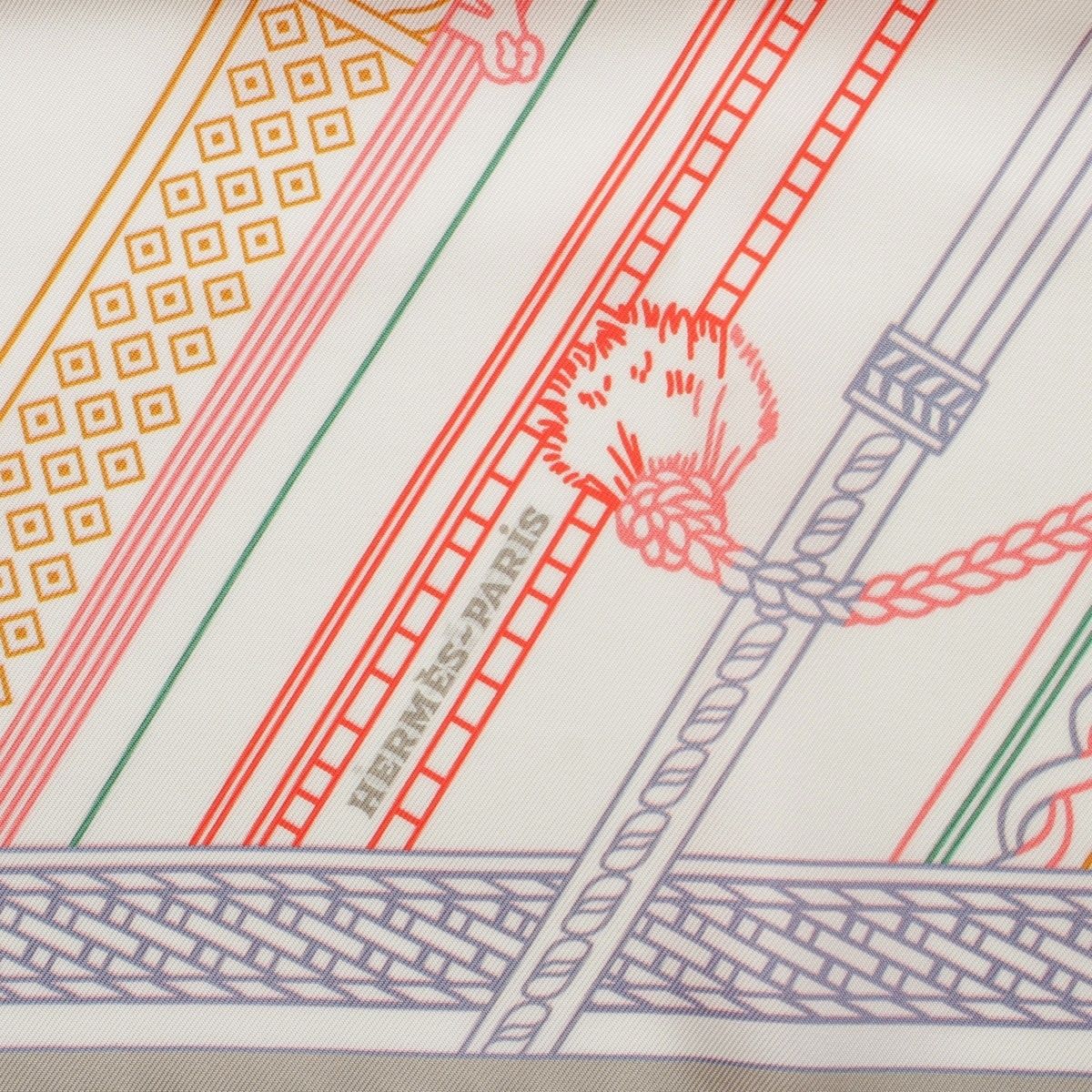 Hermes Carre Double Face 70 Silk Etrier's Performance Remix Scarf Multicolor — view 7