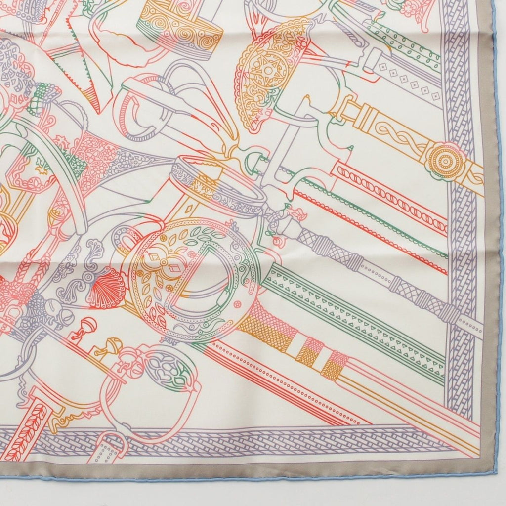 Hermes Carre Double Face 70 Silk Etrier's Performance Remix Scarf Multicolor — view 5
