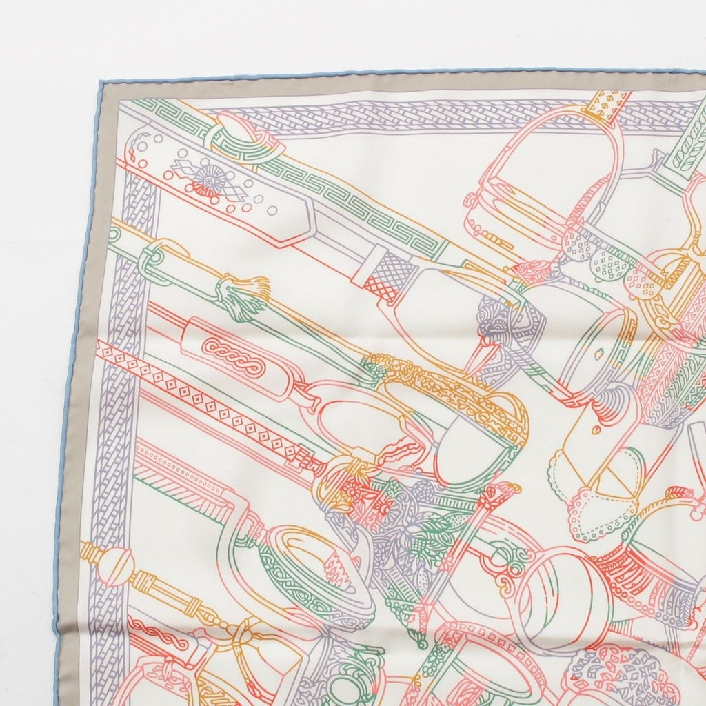 Hermes Carre Double Face 70 Silk Etrier's Performance Remix Scarf Multicolor — view 2
