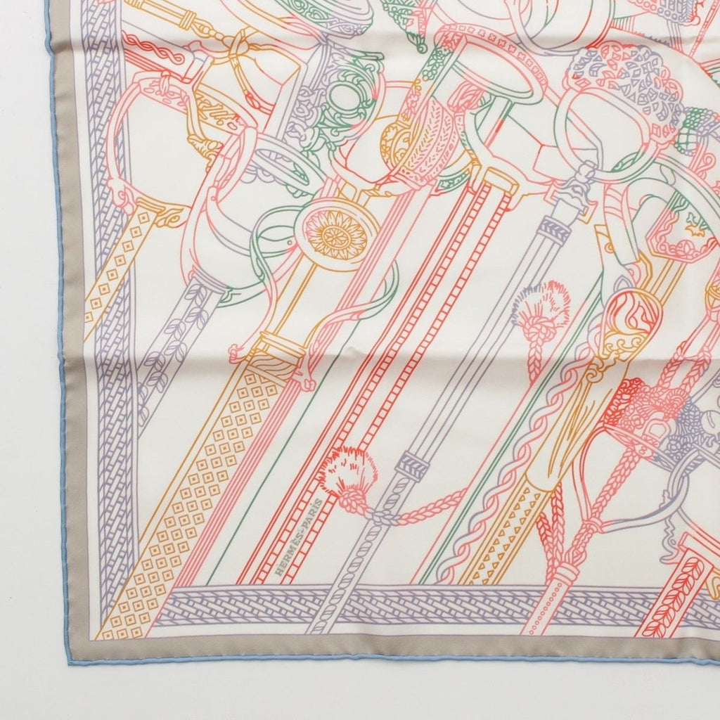 Hermes Carre Double Face 70 Silk Etrier's Performance Remix Scarf Multicolor — view 4