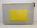 Hermes Too Felt Leather Secondbag Clutch — view 2