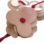 Loewe Charm Flower Motif Bag Leather Pink Vintage Strap Keychain — view 7
