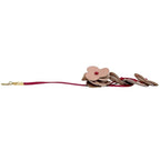 Loewe Charm Flower Motif Bag Leather Pink Vintage Strap Keychain — view 3