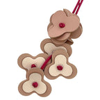 Loewe Charm Flower Motif Bag Leather Pink Vintage Strap Keychain — view 4