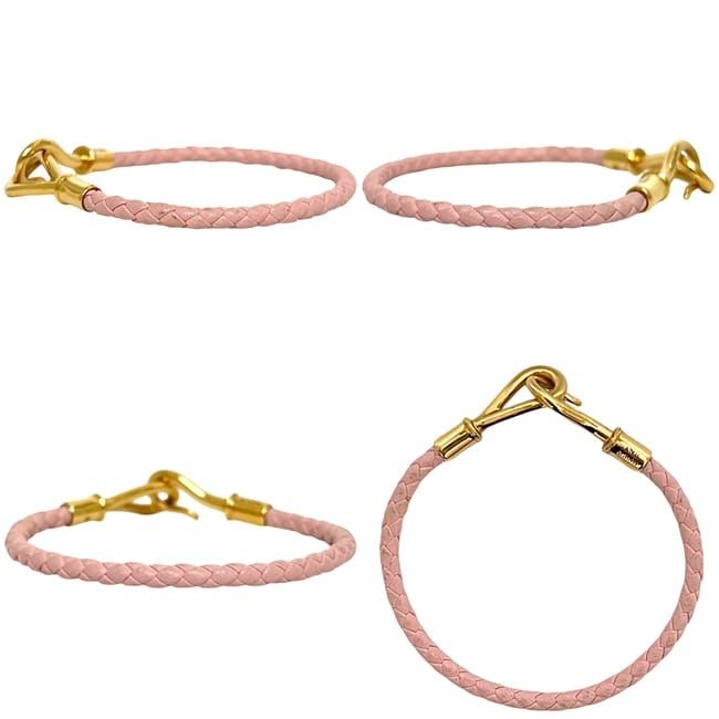 Hermes Bracelet Jumbo Leather Metal Pink Gold — view 2