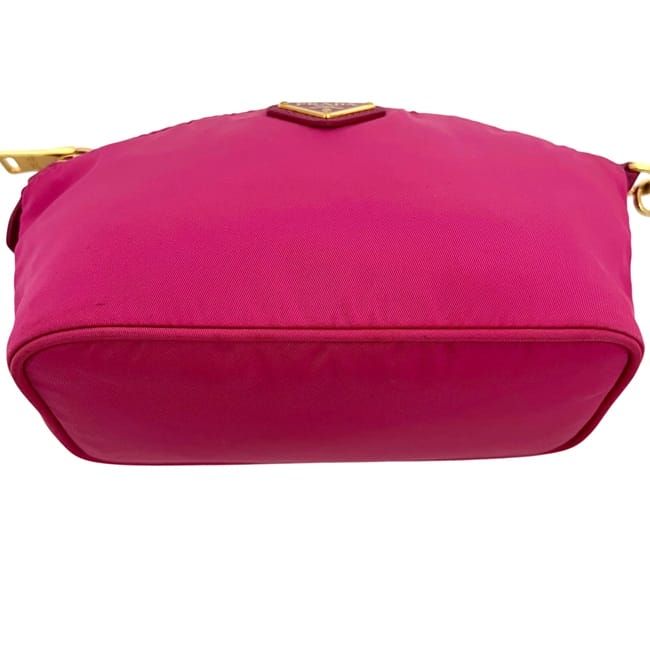 Prada Pouch Case Tessuto 58 M 224 Nylon Pink Triangle Plate — view 7