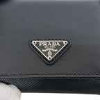 Prada Coin Purse Wallet 85 Leather Saffiano Nero Black Square — view 5