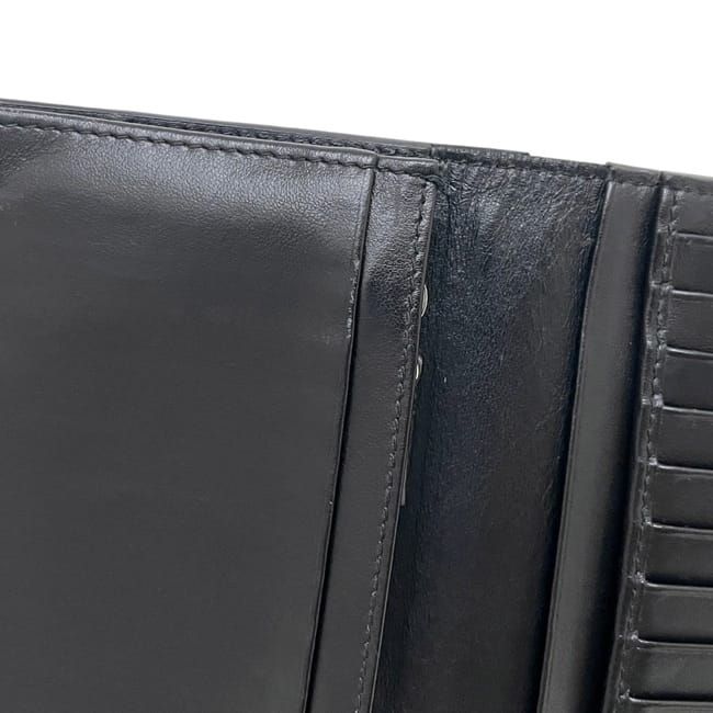 Prada Bifold Wallet Leather Saffiano Nero Black Embossed Logo — view 6