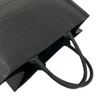 Dior Book Tote Trotter Logo Pattern Embossed Leather Black — view 4