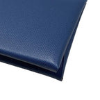 Hermes Card Case Coin Purse Calvi Duo Veau Madame Deep Blue Silver — view 4