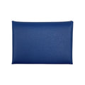 Hermes Card Case Coin Purse Calvi Duo Veau Madame Deep Blue Silver