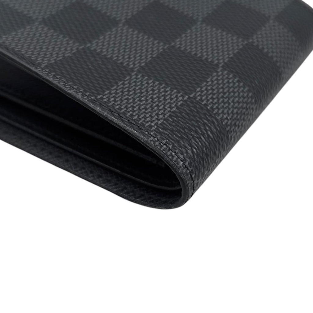Louis Vuitton Bifold Wallet Portefeuille Multiple Damier Graphite Black Gray — view 4