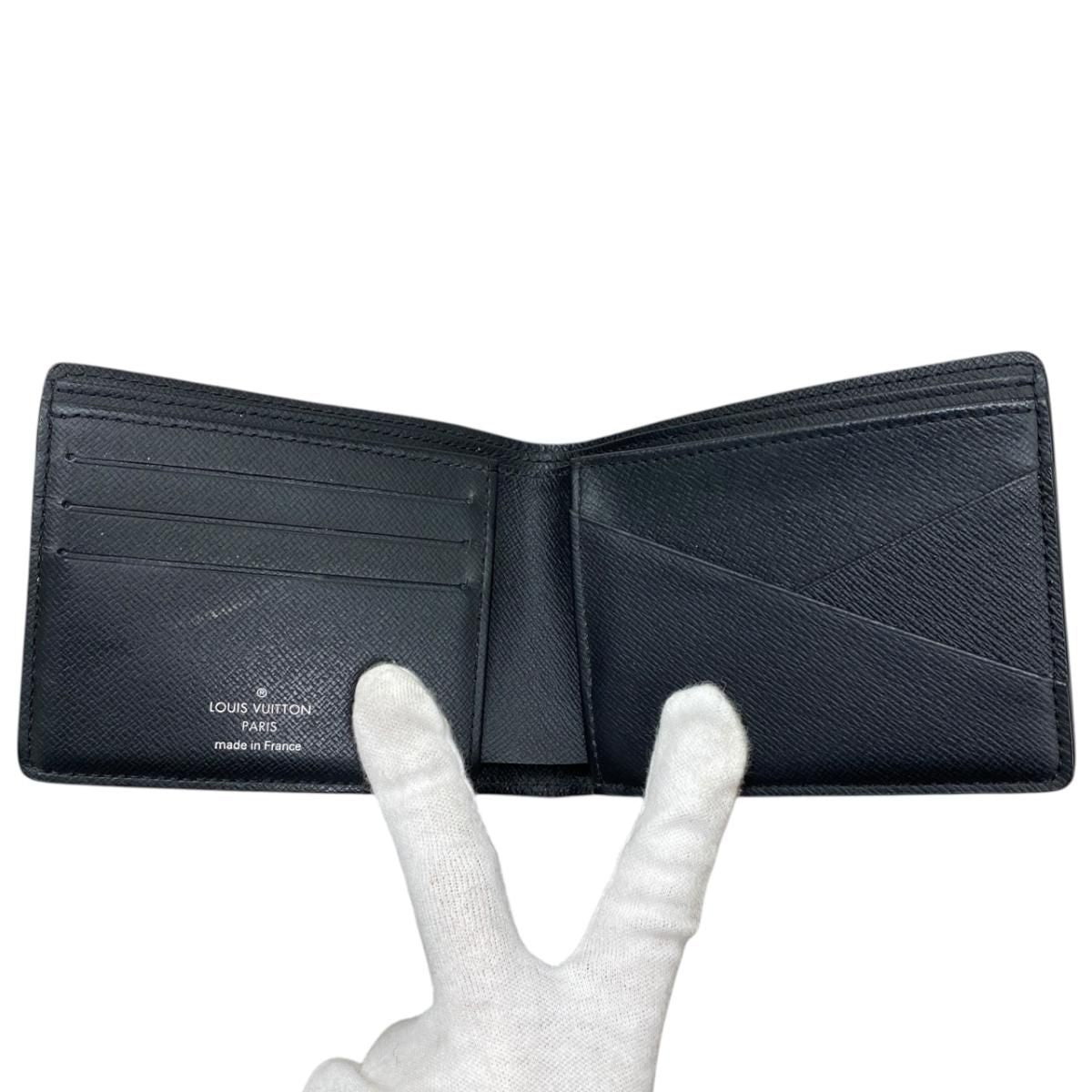 Louis Vuitton Bifold Wallet Portefeuille Multiple Damier Graphite Black Gray — view 6