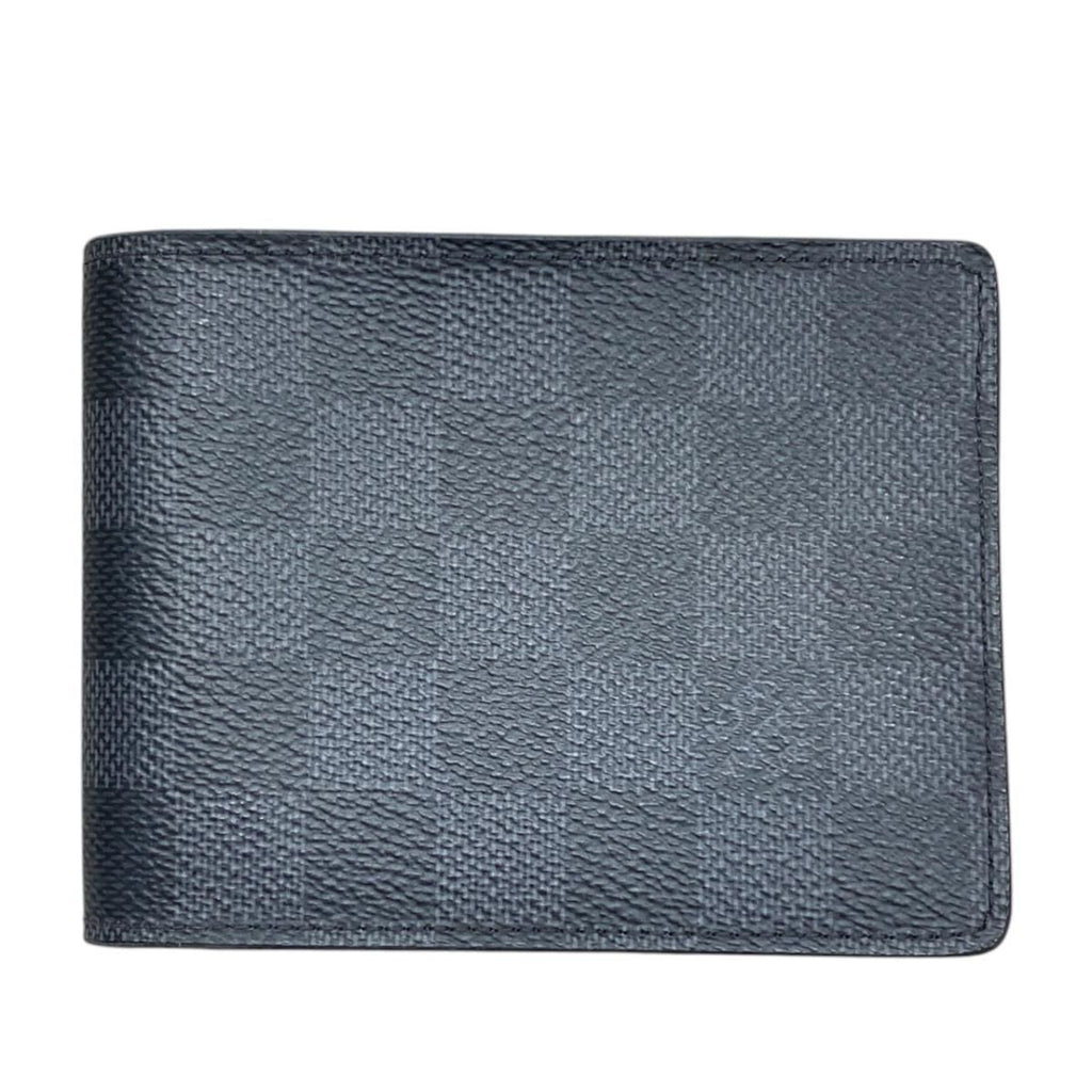 Louis Vuitton Bifold Wallet Portefeuille Multiple Damier Graphite Black Gray