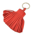 Hermes Carmen Key Ring Key Holder Fringe Charm Leather Keychain